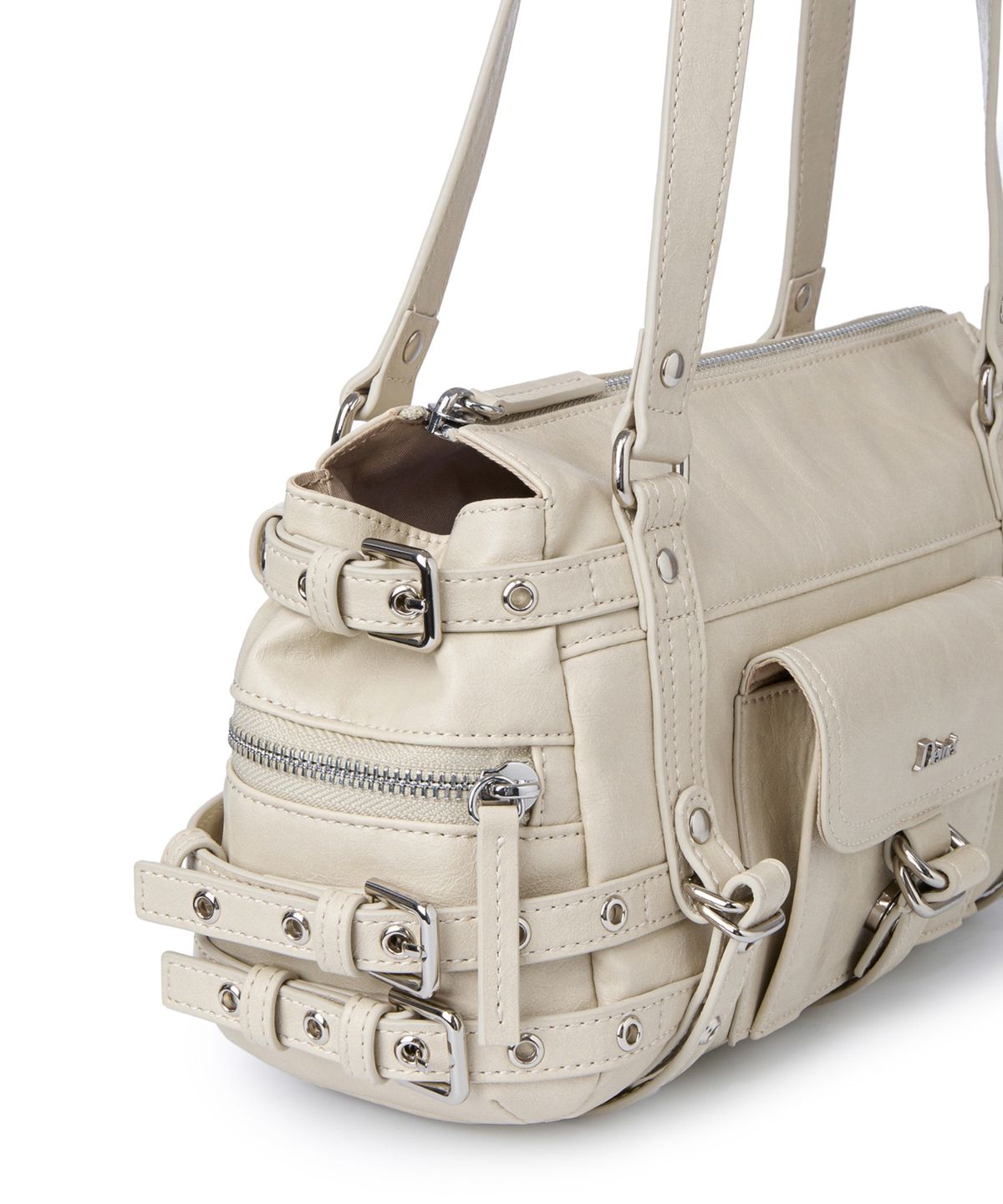 다이닛(DEINET) BELTED POCKET MINI SHOULDER BAG IN BEIGE