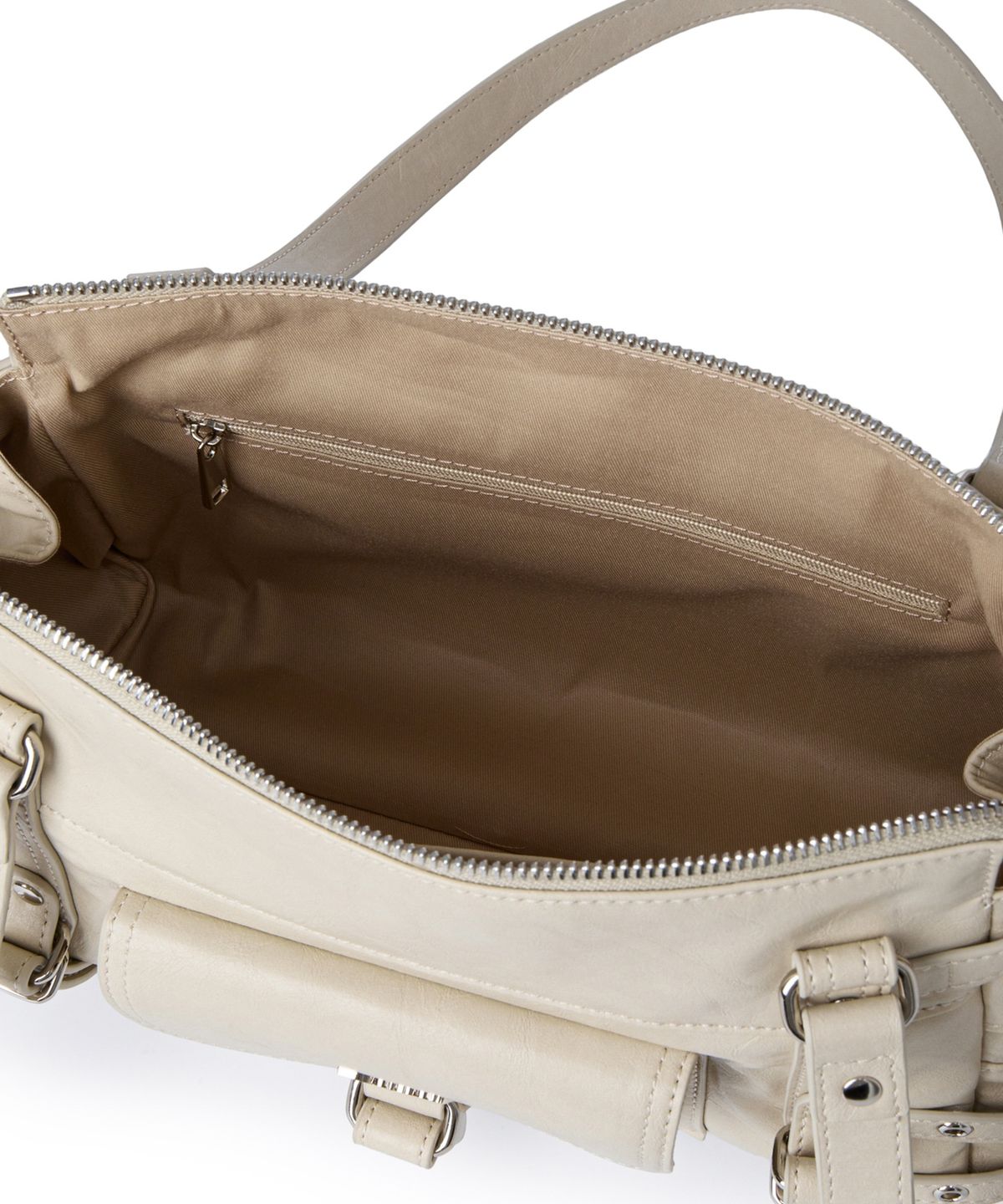 다이닛(DEINET) BELTED POCKET MINI SHOULDER BAG IN BEIGE