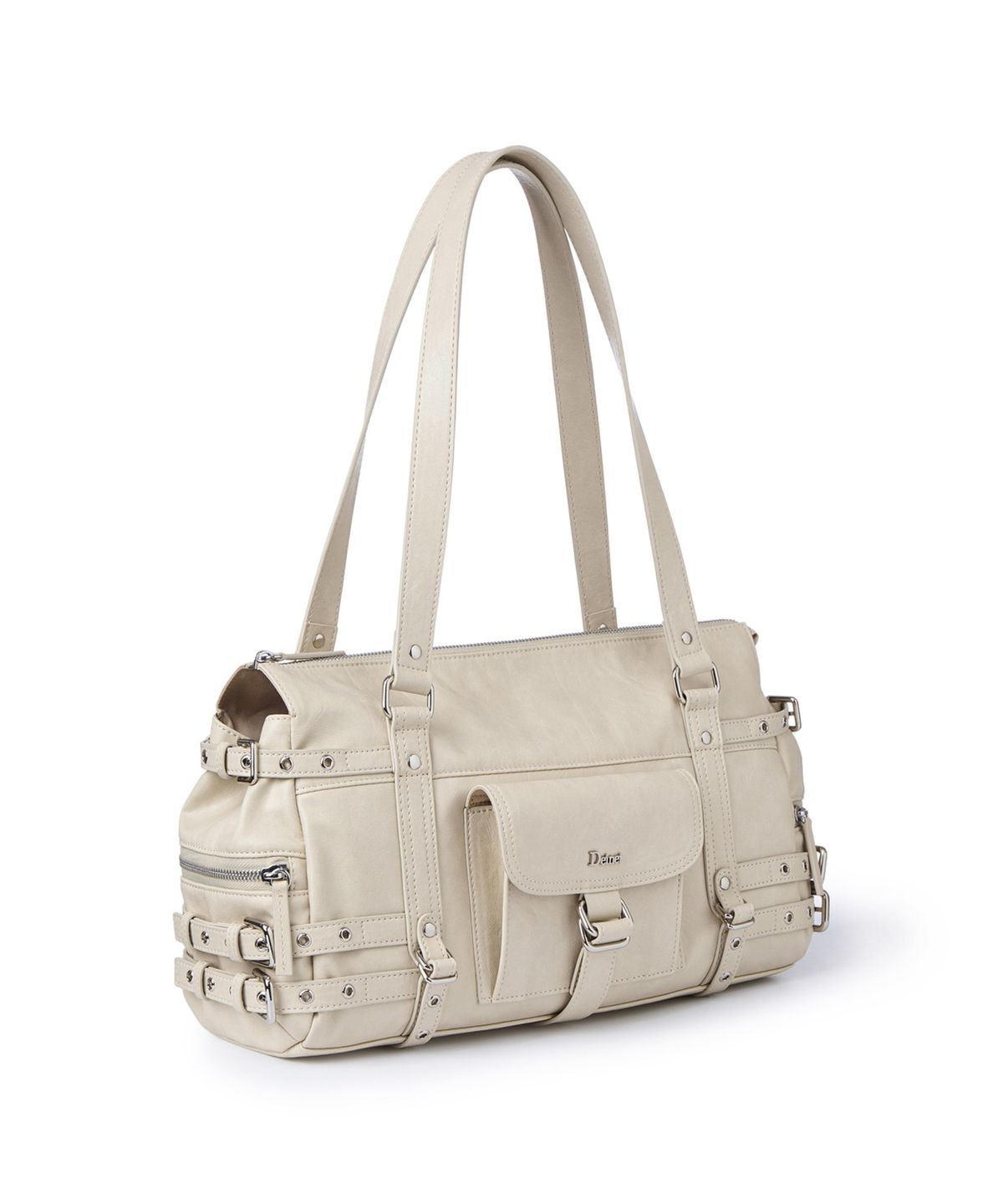 다이닛(DEINET) BELTED POCKET SHOULDER BAG IN BEIGE