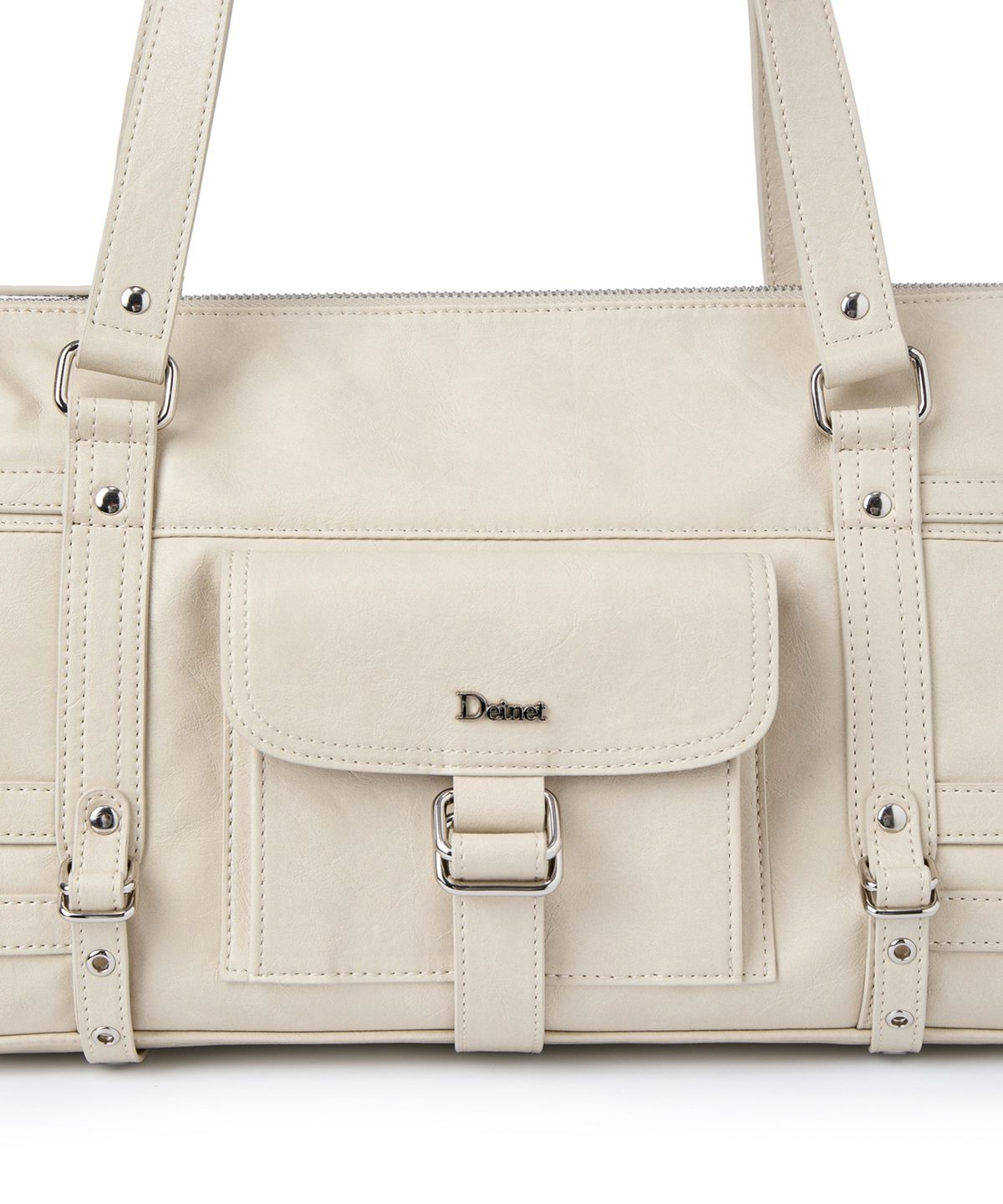 다이닛(DEINET) BELTED POCKET SHOULDER BAG IN BEIGE
