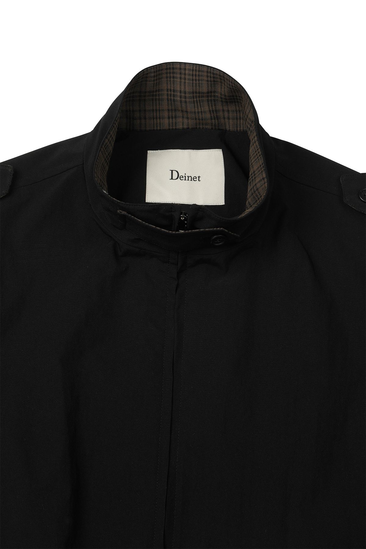 다이닛(DEINET) POINT CHECK DETAIL JACKET IN BLACK