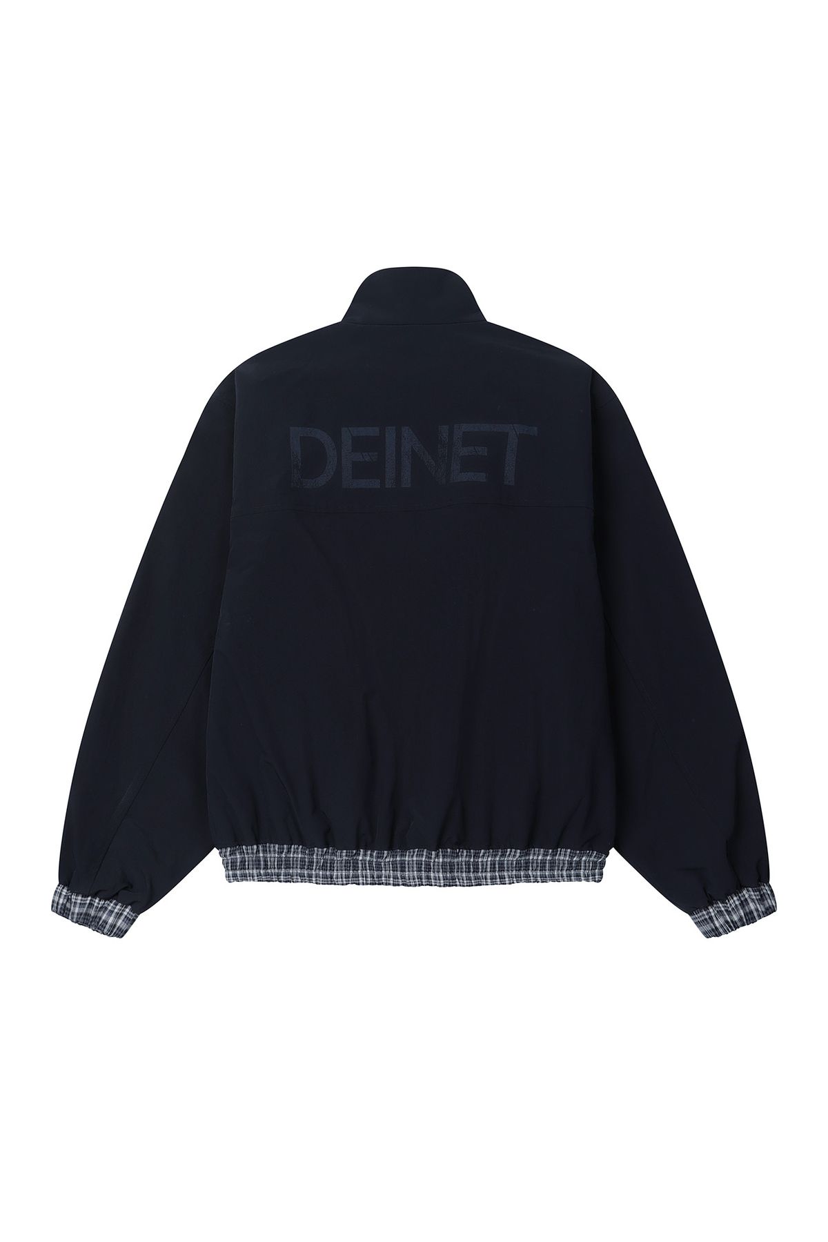 다이닛(DEINET) POINT CHECK DETAIL JACKET IN NAVY