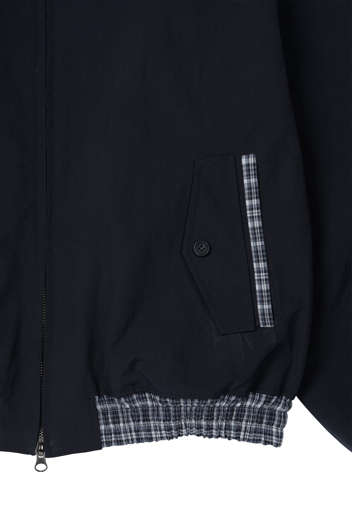 다이닛(DEINET) POINT CHECK DETAIL JACKET IN NAVY