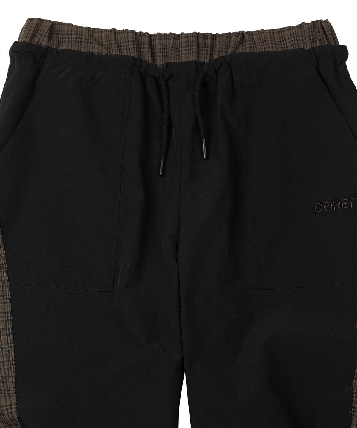 다이닛(DEINET) POINT CHECK DETAIL PANTS IN BLACK