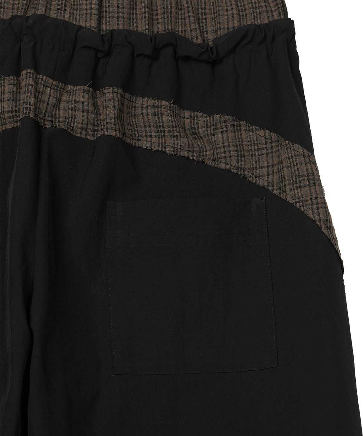 다이닛(DEINET) POINT CHECK DETAIL PANTS IN BLACK
