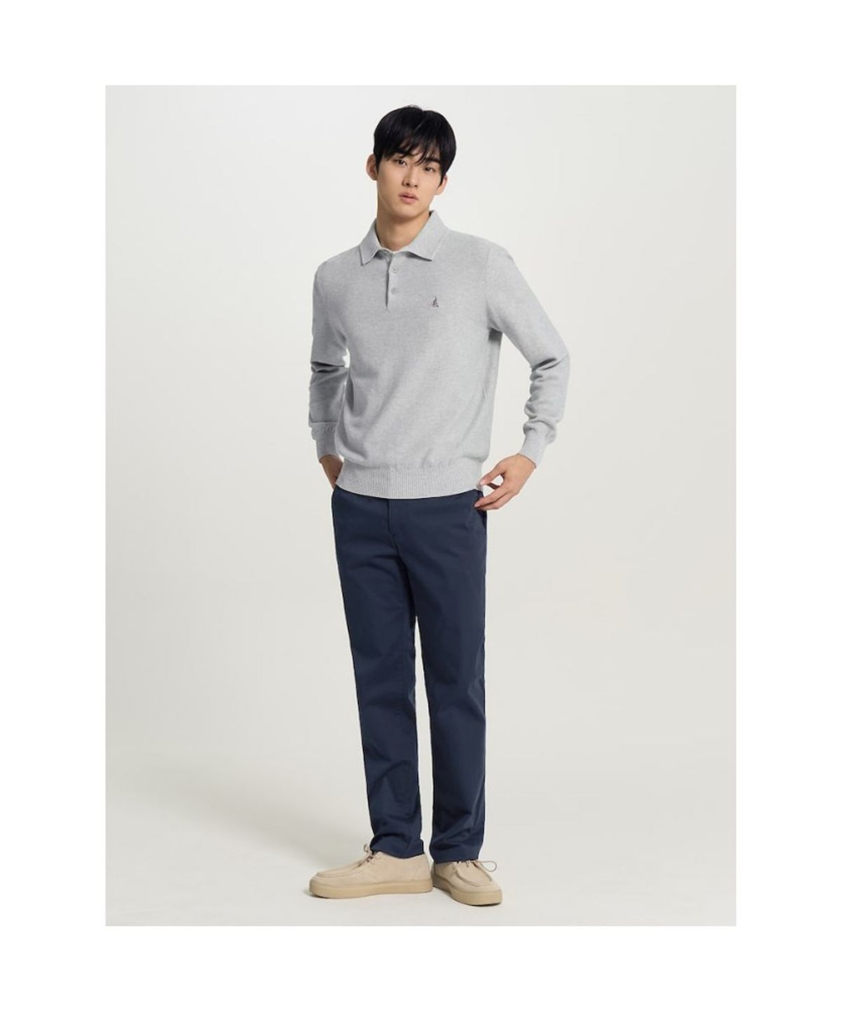 빈폴 멘(BEANPOLE MEN) [Essential] 봄 스탠다드핏 치노 팬츠  네이비