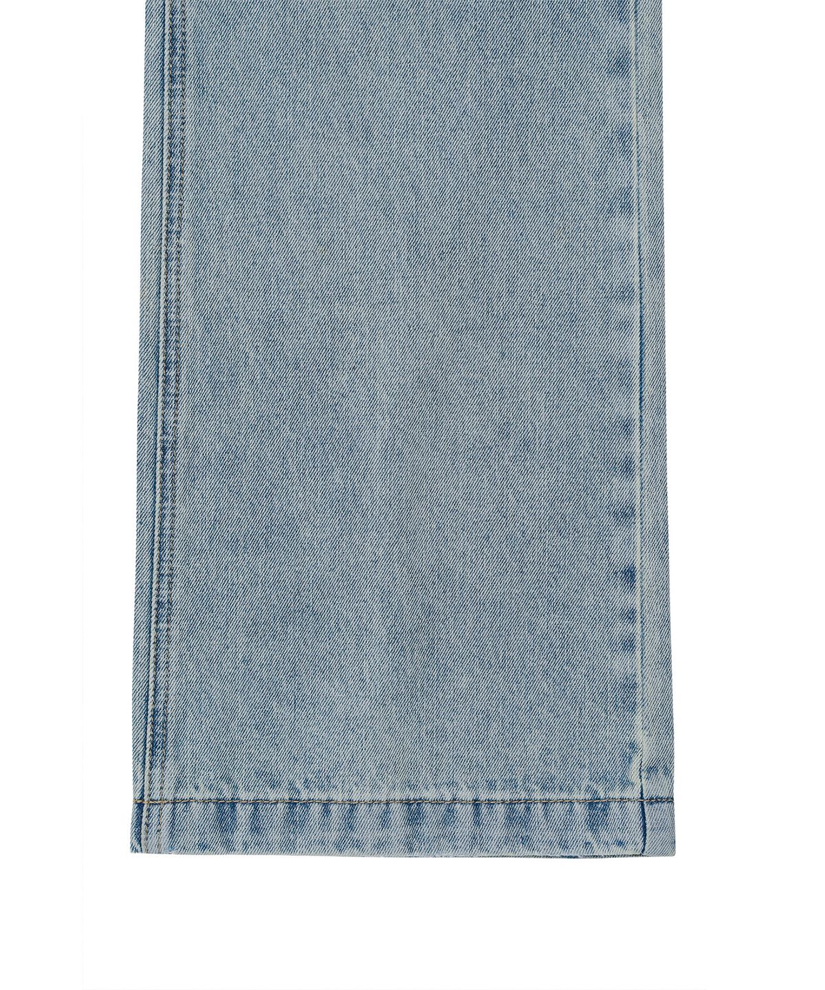 다이닛(DEINET) LAYERED SEMI BOOTSCUT DENIM PANTS IN LIGHT BLUE