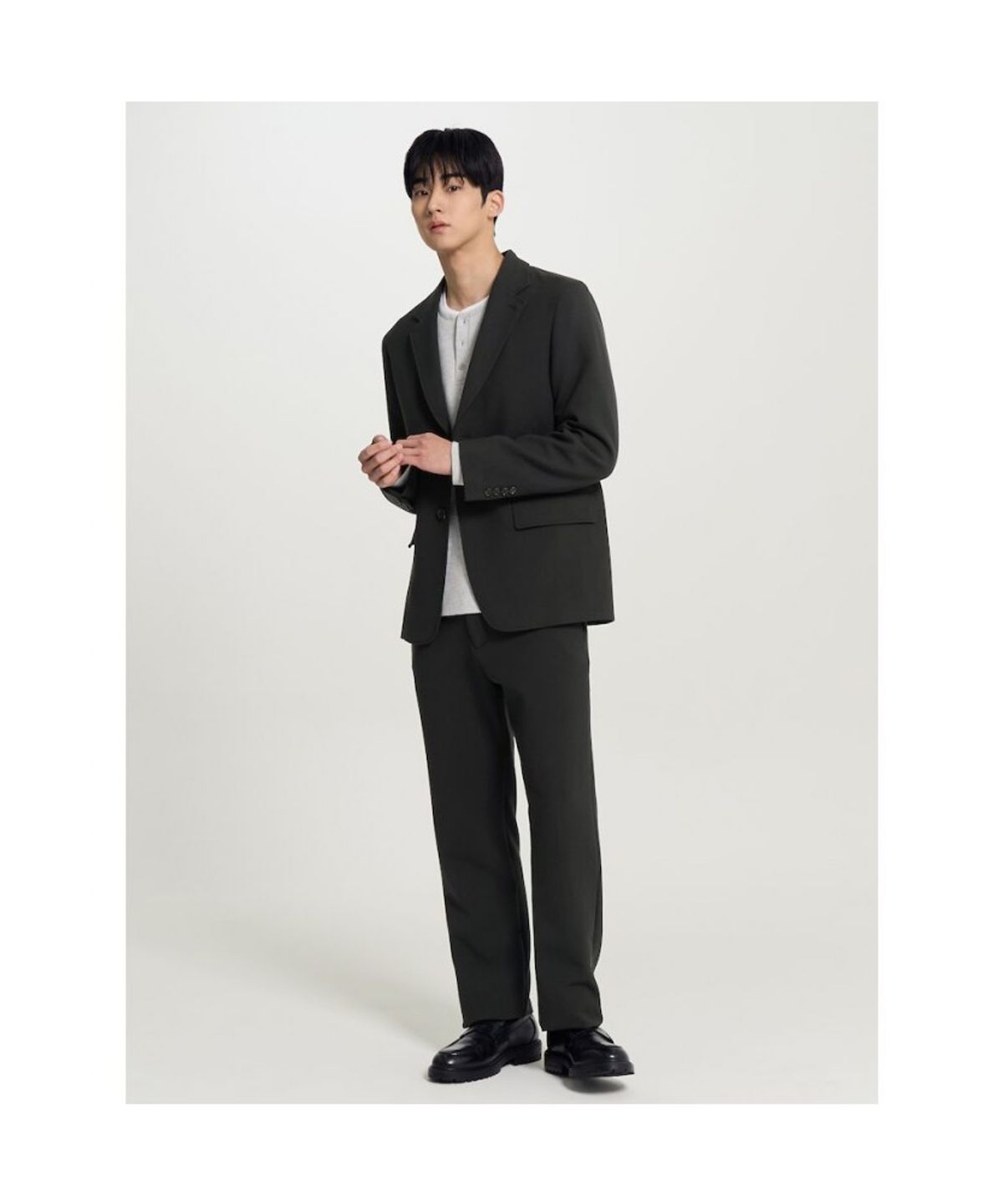 빈폴 멘(BEANPOLE MEN) 소프트 셋업 컴포트핏 슬랙스  애쉬