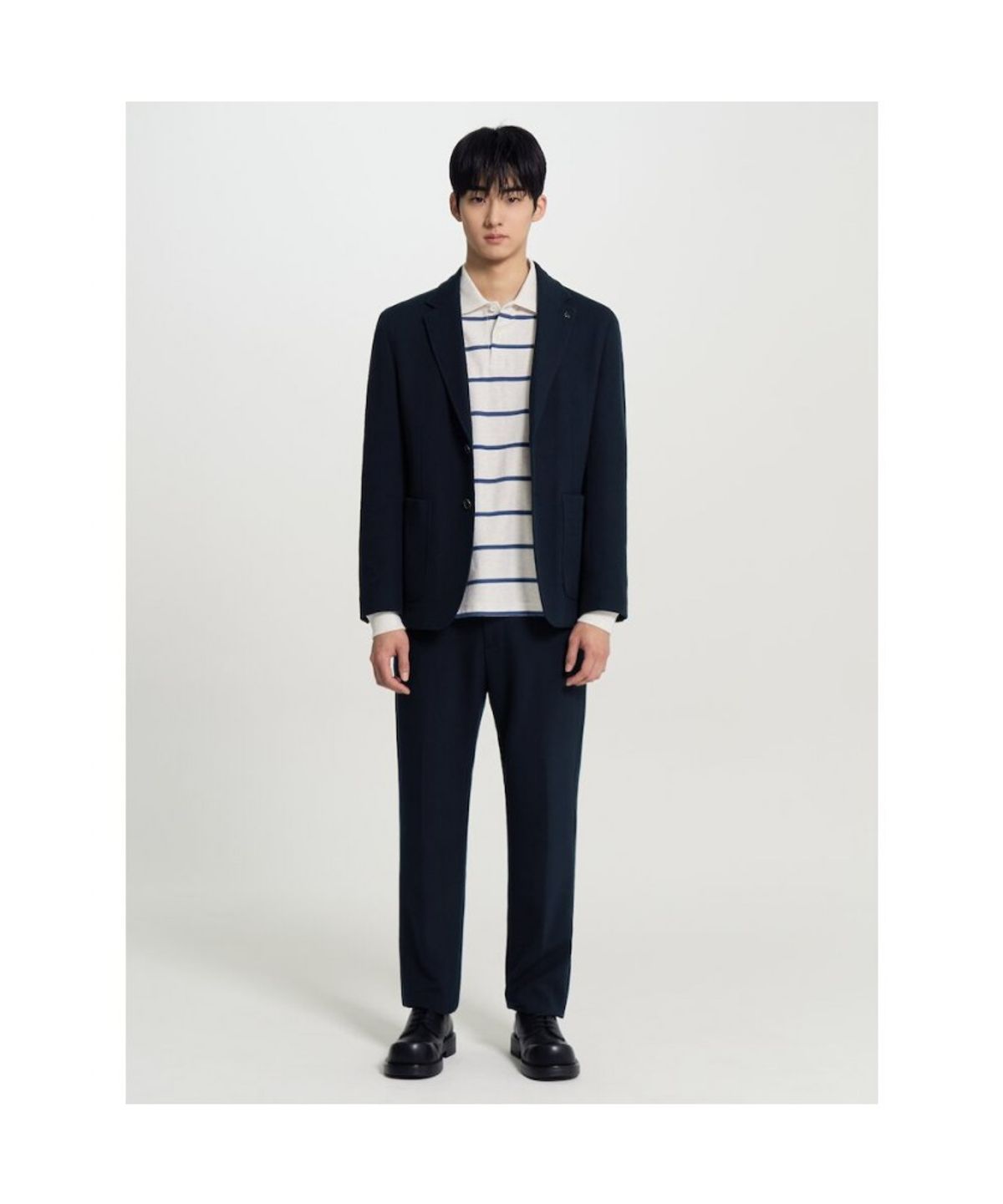 빈폴 멘(BEANPOLE MEN) 소프트 셋업 컴포트핏 슬랙스  네이비