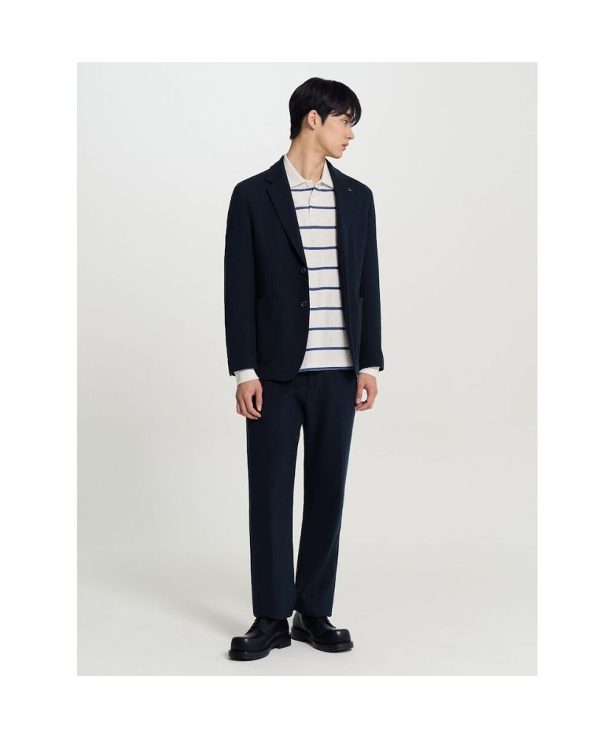 빈폴 멘(BEANPOLE MEN) 소프트 셋업 컴포트핏 슬랙스  네이비