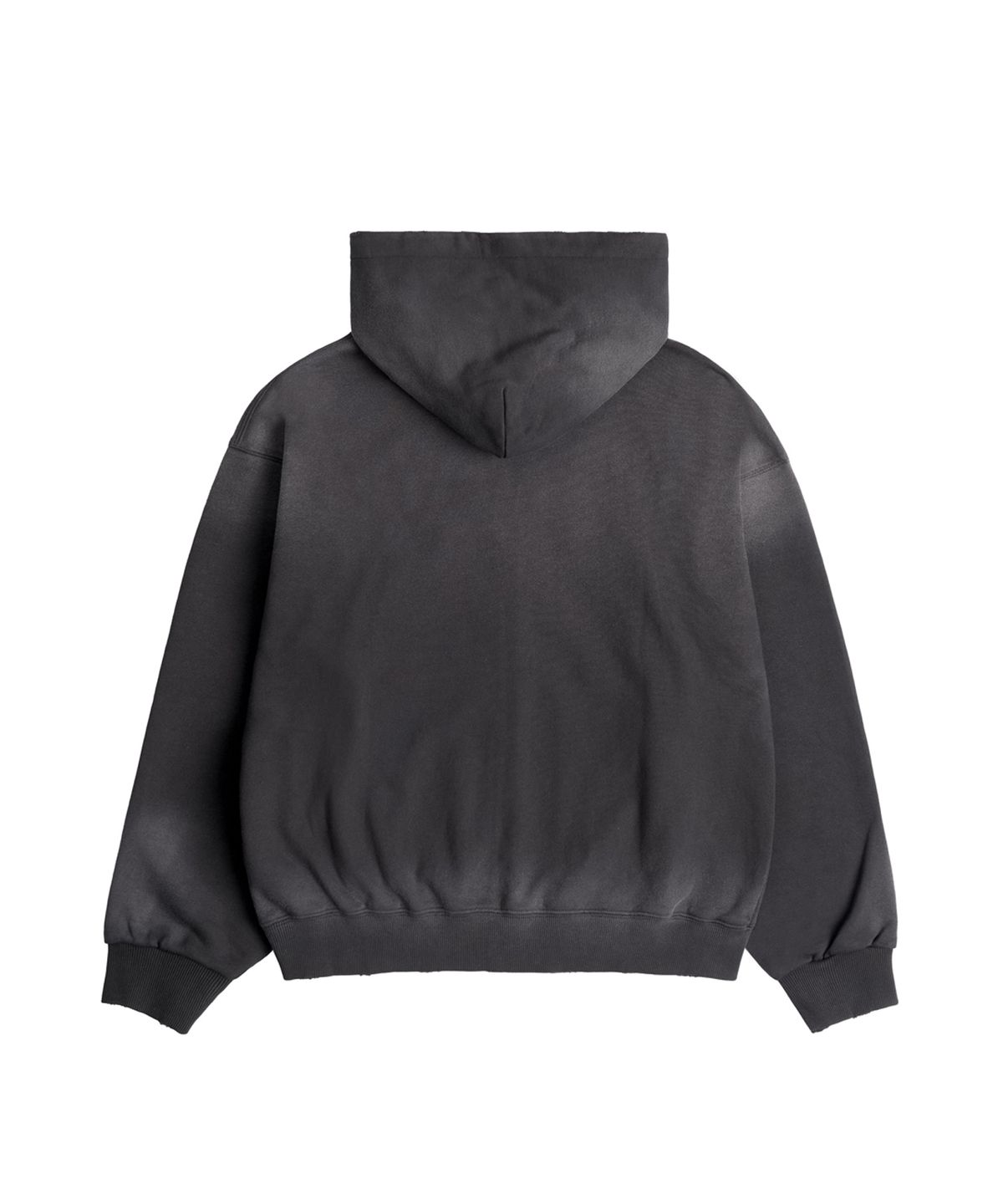 피치블랙(PITCHBLACK) APPLIQAE CROSS WASHED HOOD ZIP-UP (WASHED BLACK)