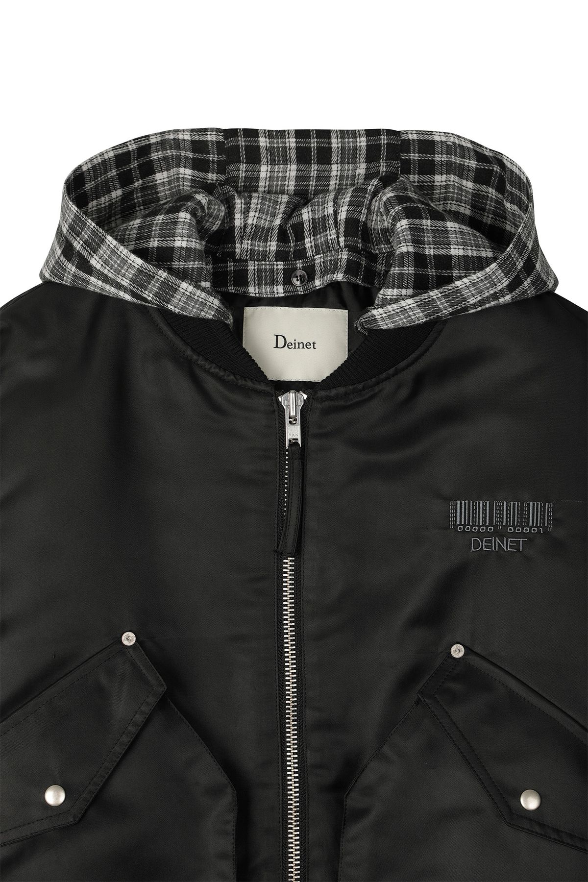 다이닛(DEINET) STUD CHECK POINT MA1 JUMPER IN BLACK