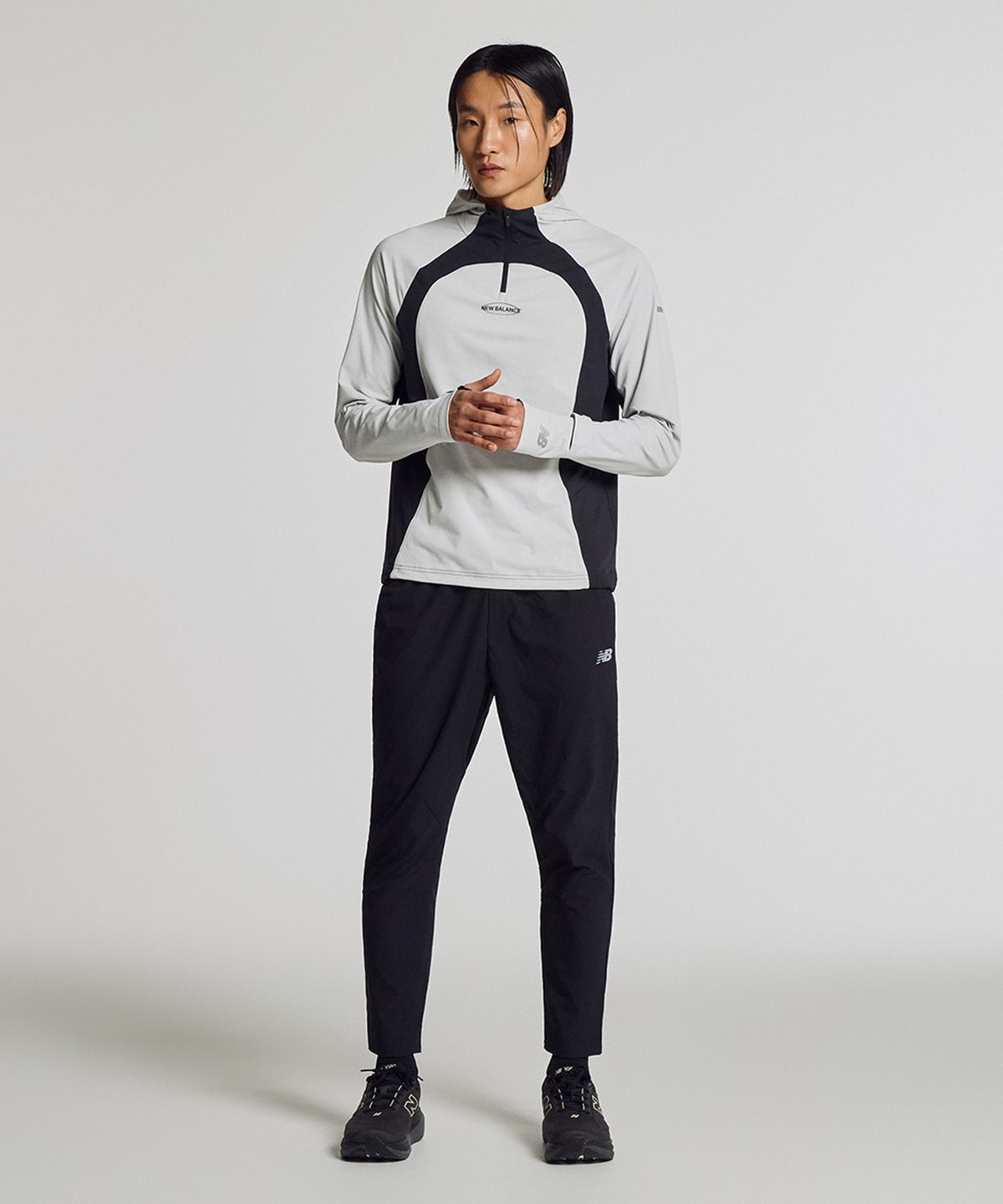 뉴발란스(NEW BALANCE) NBNDG15213 / UNI RC FRESH 후드형 베이스레이어 (GRAY)