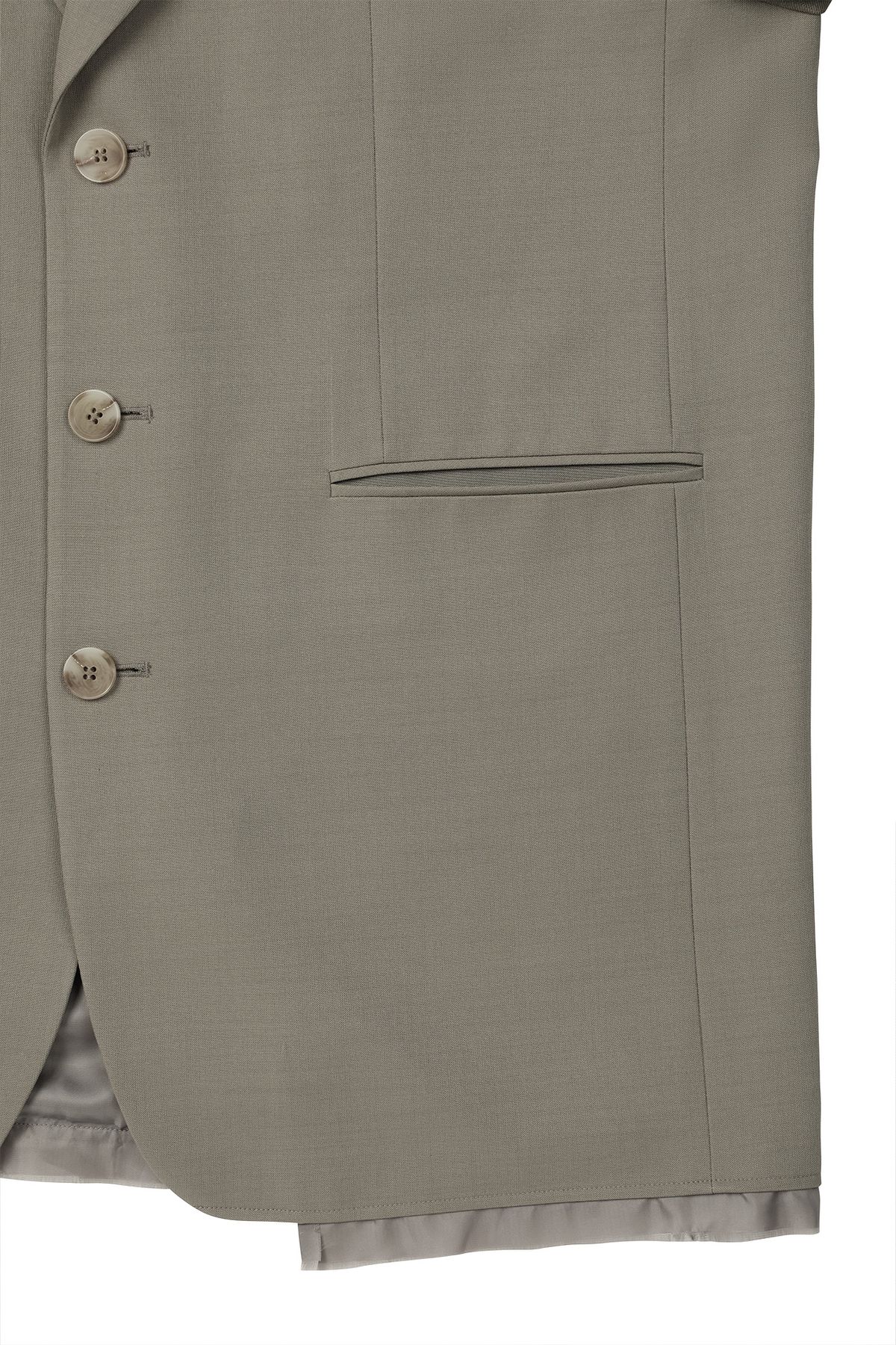 다이닛(DEINET) LOWCUT BLAZER IN KHAKI BEIGE