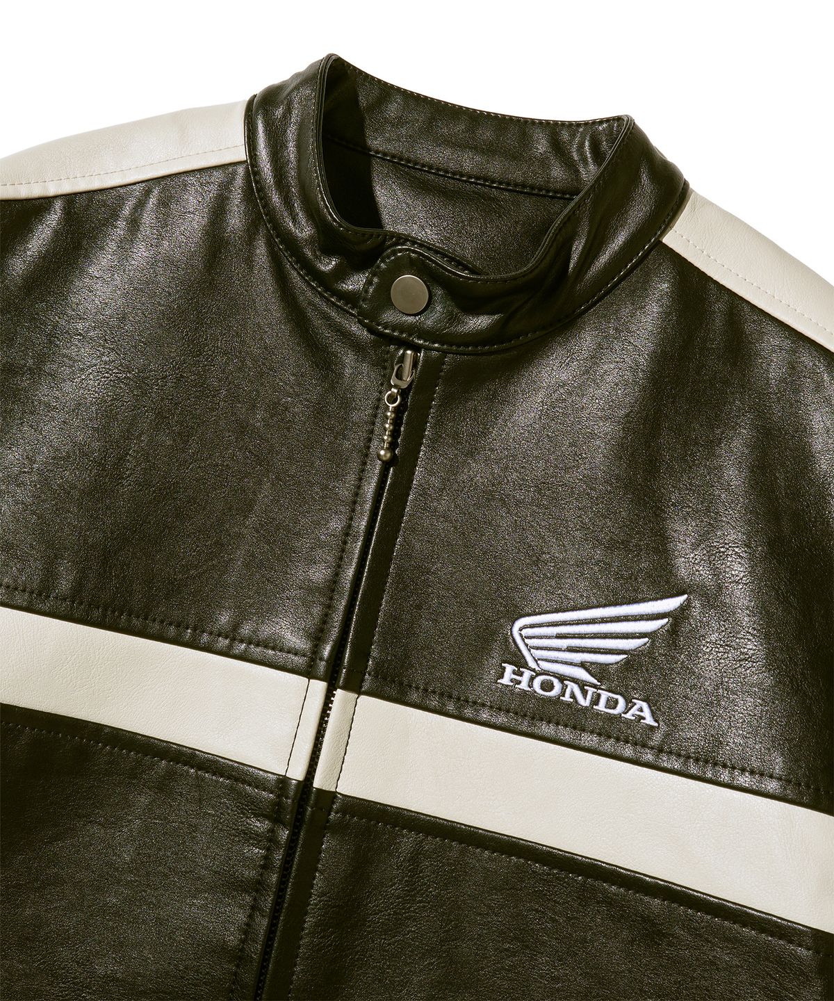 핍스 모터사이클(PHYPS MOTORCYCLE) Engineered Leather Motorcycle Jacket Charcoal