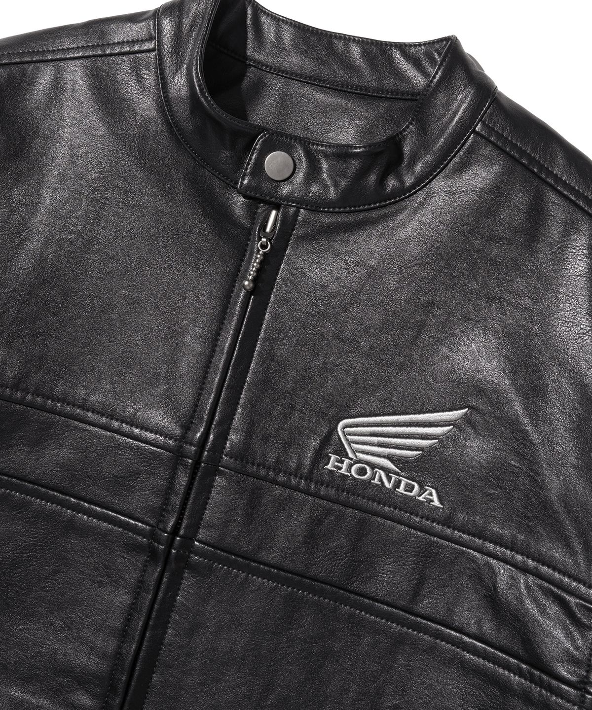 핍스 모터사이클(PHYPS MOTORCYCLE) Engineered Leather Motorcycle Jacket All Black