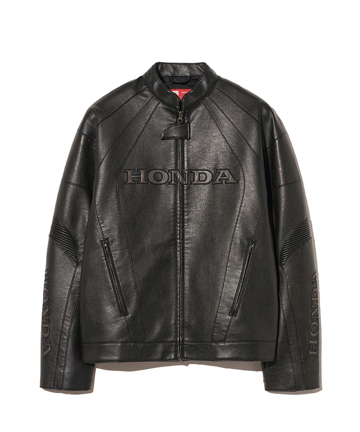 핍스 모터사이클(PHYPS MOTORCYCLE) Engineered Leather Original Motorcycle Jacket Black