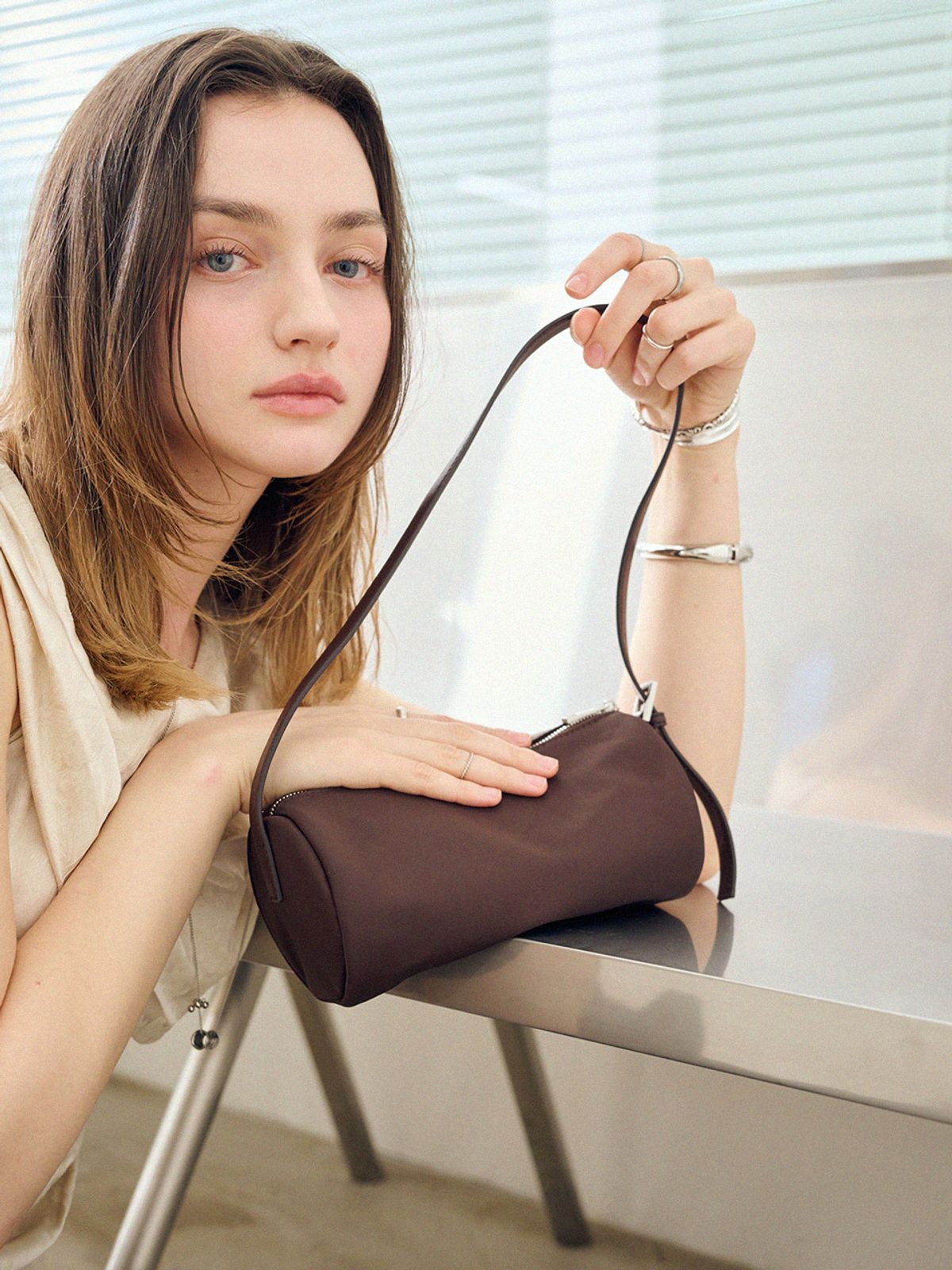 샐볼(SALBOL) PONY BAG [BROWN]