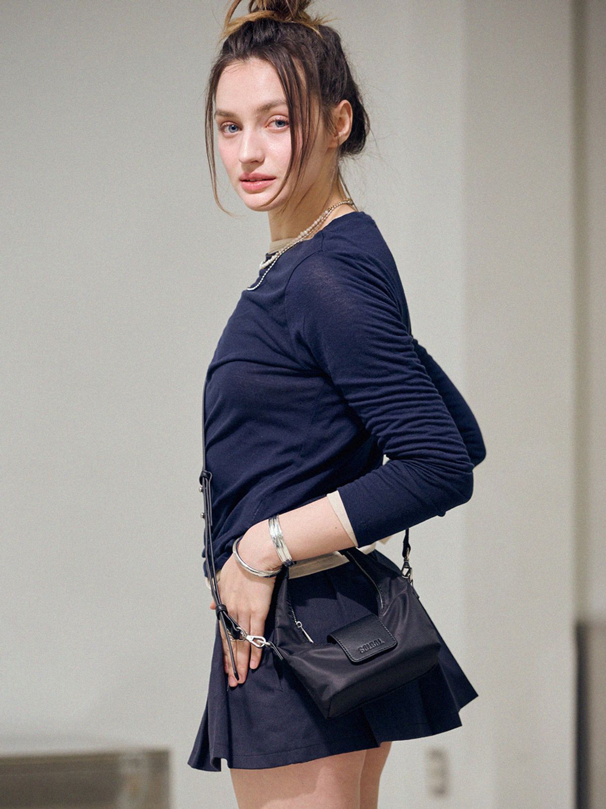 샐볼(SALBOL) PETIT APPEL BAG [BLACK]