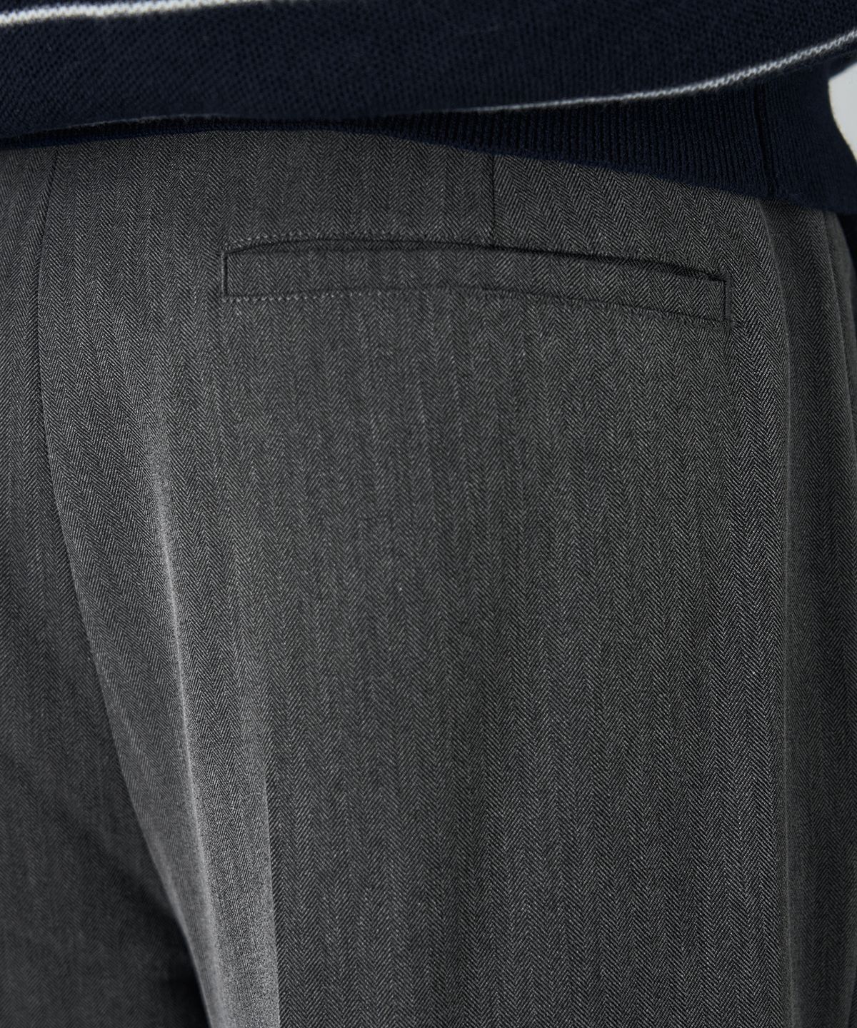 드로우핏(DRAW FIT) 헤링본 프렌치 플레어 슬랙스 [GREY]
