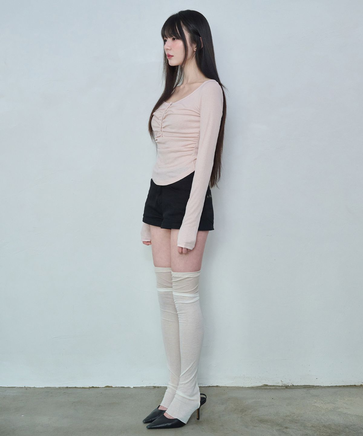 레이즈미야(REISE MIYA) 페이 소프트 셔링 탑 [BABY PINK]