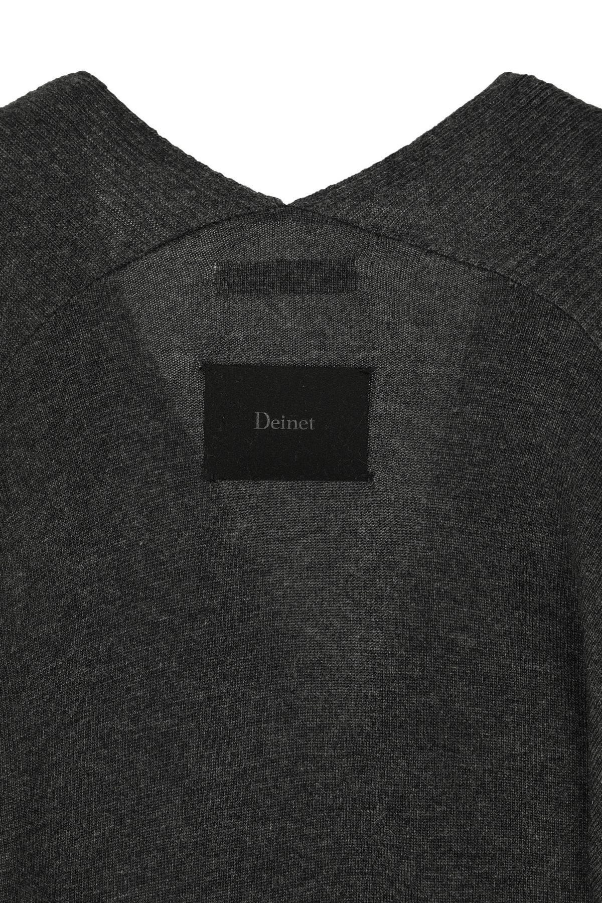 다이닛(DEINET) FLUID KNIT DRAPE CARDIGAN IN CHARCOAL