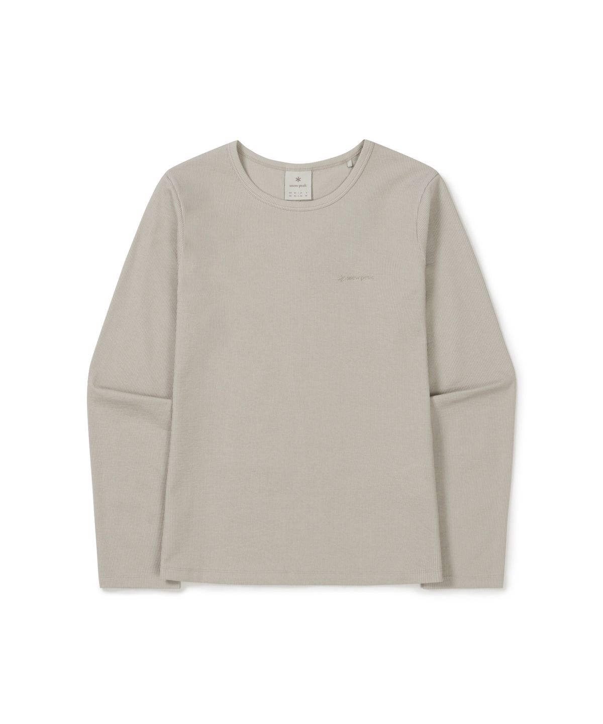 스노우피크 어패럴(SNOWPEAK APPAREL) 골지 여성 긴팔 티셔츠 (S26SWFTL39) Sand Beige