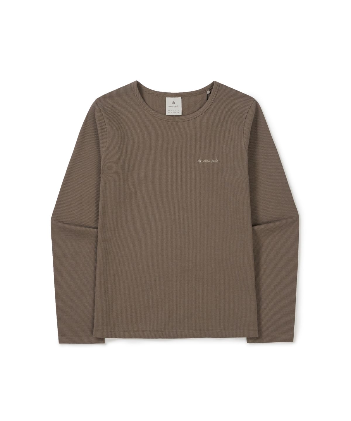 스노우피크 어패럴(SNOWPEAK APPAREL) 골지 여성 긴팔 티셔츠 (S26SWFTL39) Brown