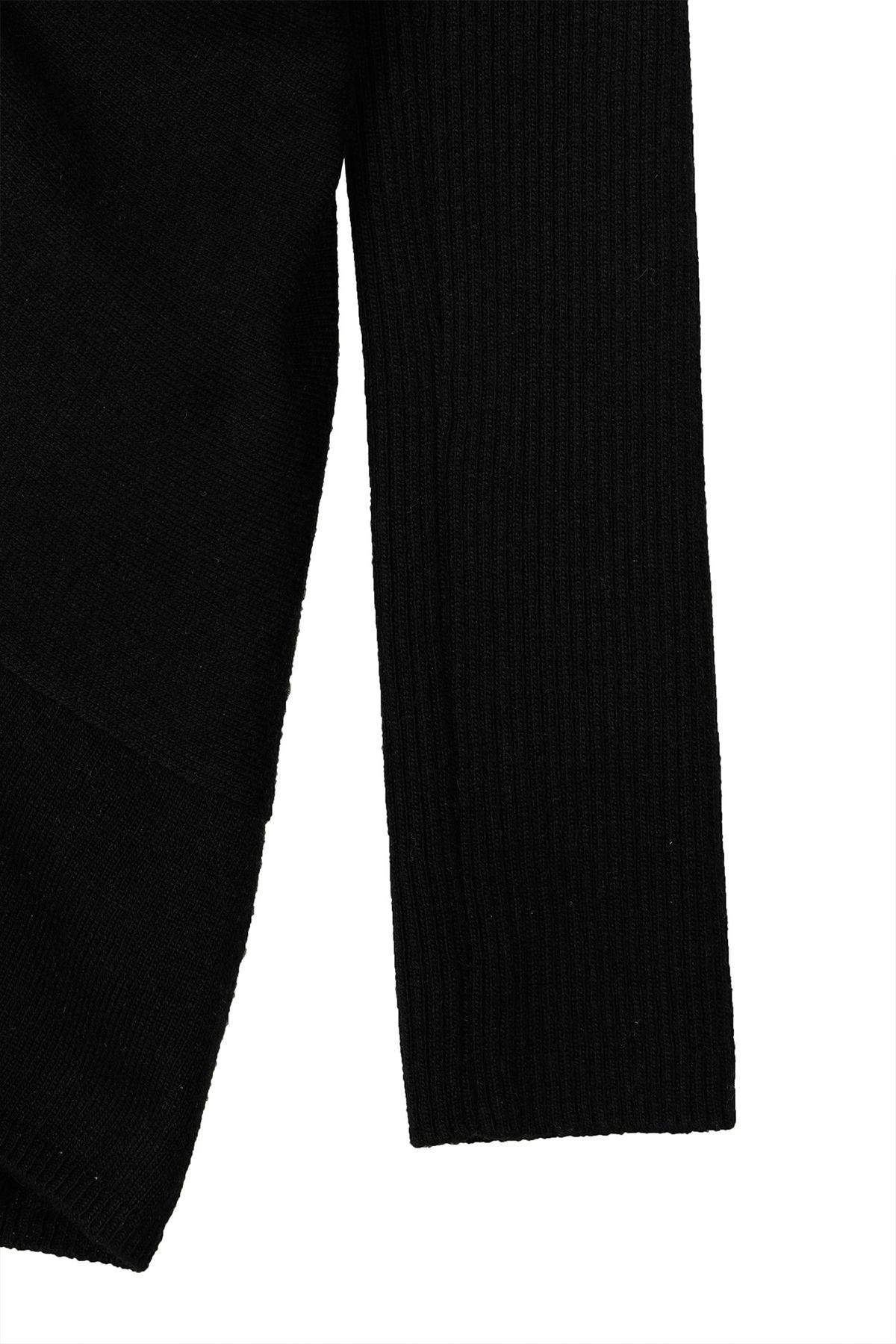 다이닛(DEINET) FLUID KNIT DRAPE CARDIGAN IN BLACK