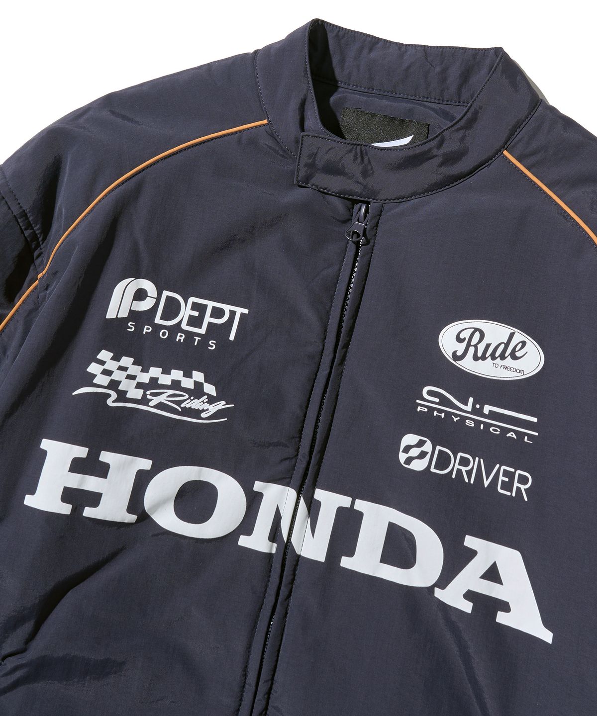 핍스 모터사이클(PHYPS MOTORCYCLE) Nylon Racing Blouson Jacket Navy