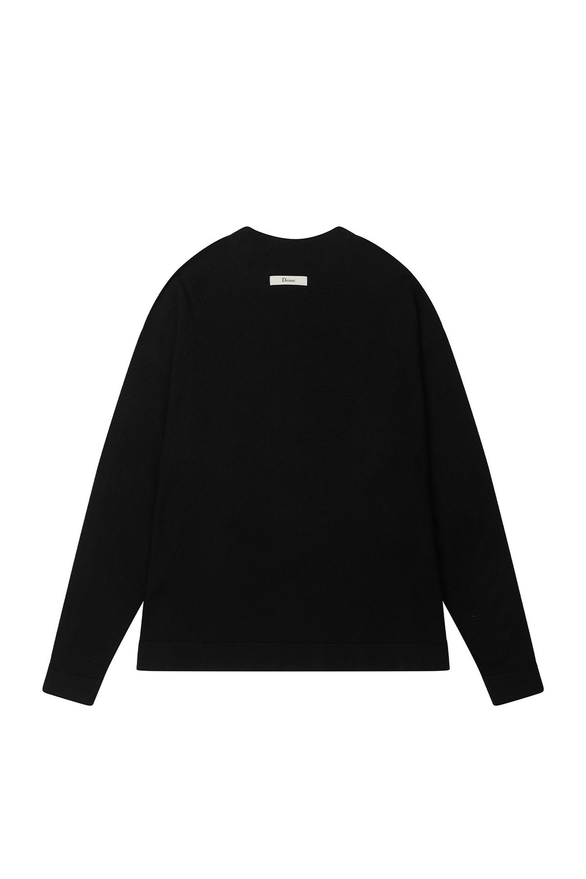 다이닛(DEINET) BUTTON UP PULLOVER KNIT IN BLACK