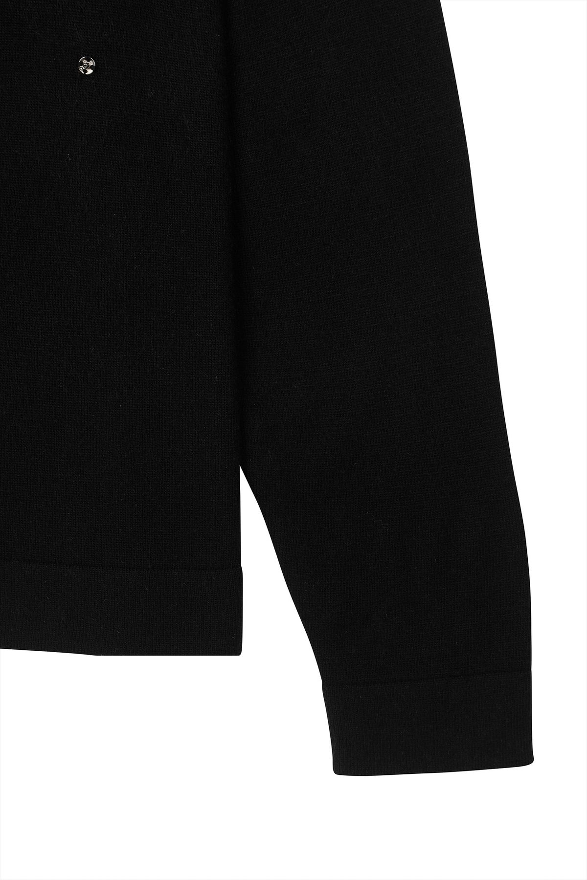 다이닛(DEINET) BUTTON UP PULLOVER KNIT IN BLACK