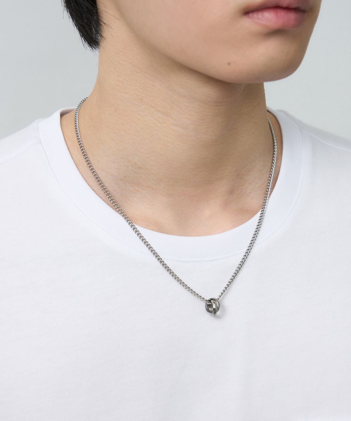 드로우핏(DRAW FIT) 레이어드 링 체인 네크리스 [SILVER]