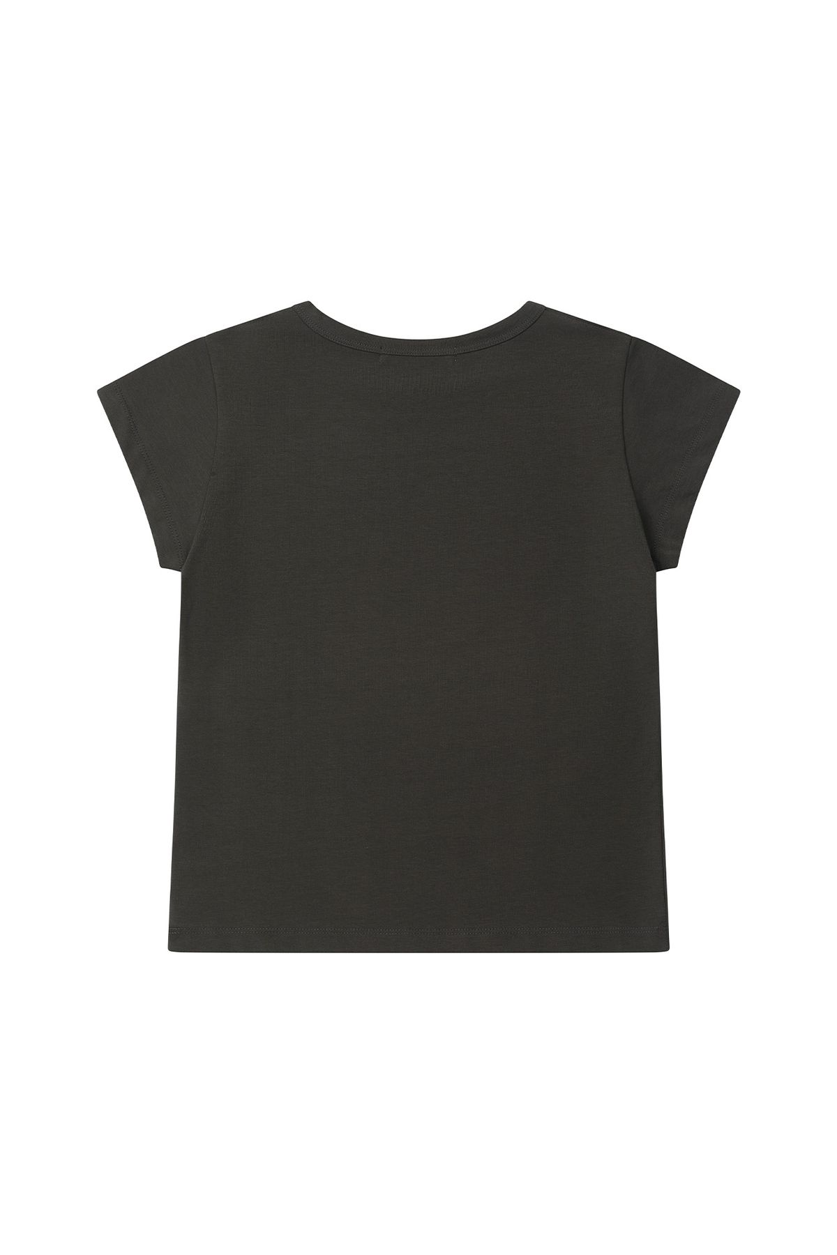 다이닛(DEINET) STAR STUD CROP T SHIRT IN CHARCOAL