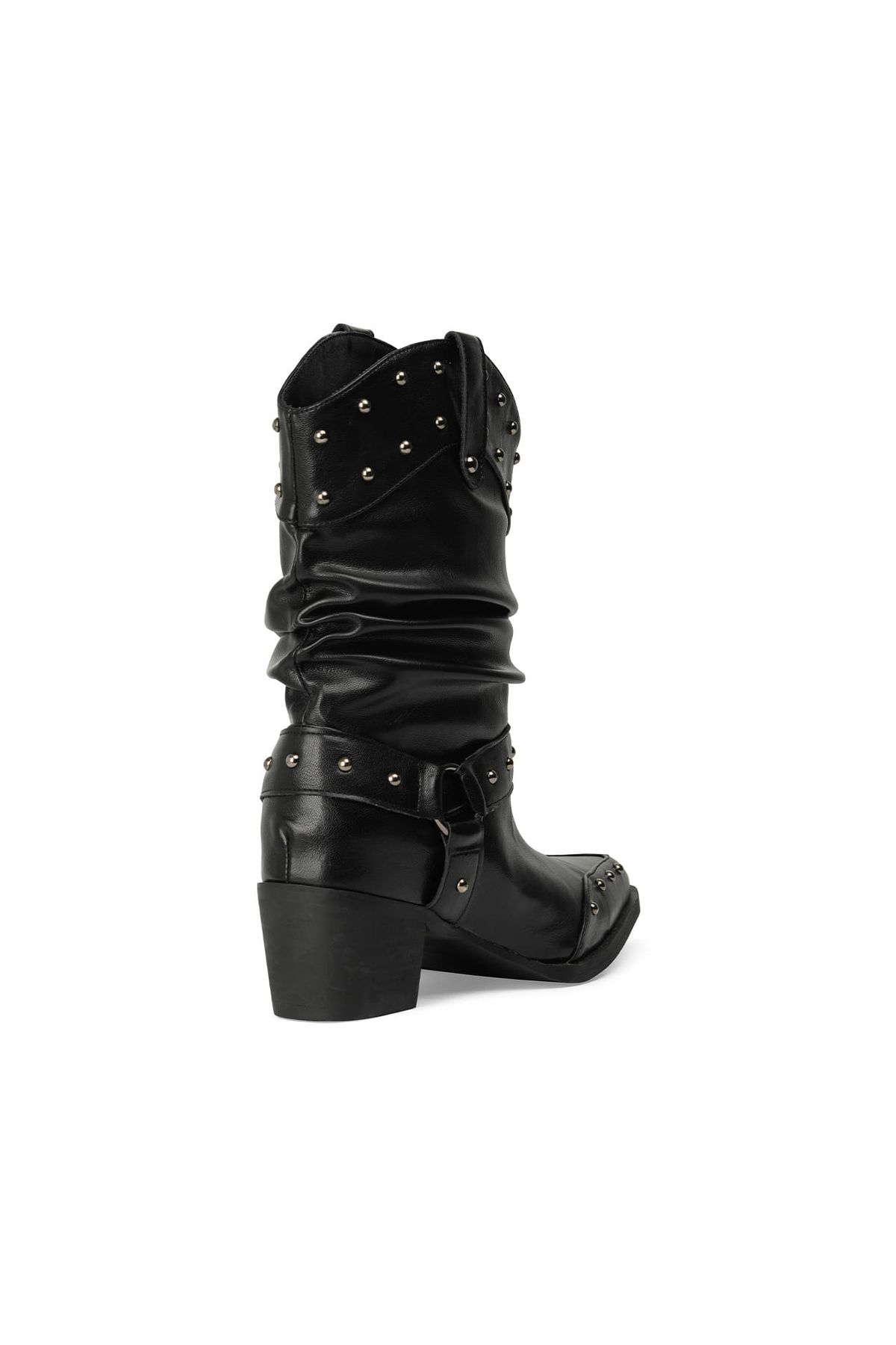 다이닛(DEINET) STUD WESTERN BOOTS IN BLACK