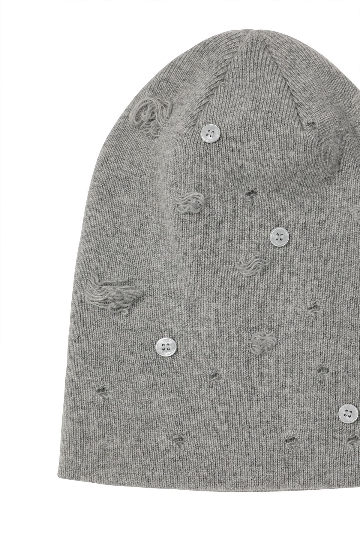 다이닛(DEINET) VINTAGE BUTTON BEANIE IN GREY