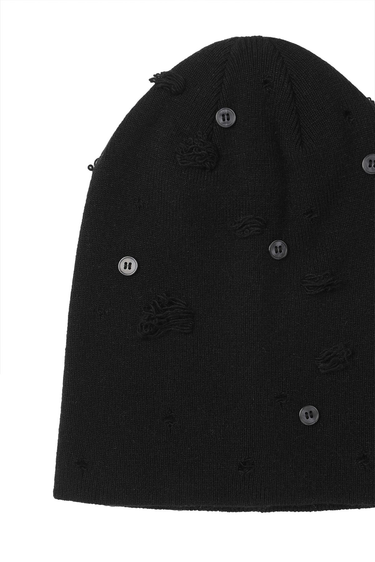 다이닛(DEINET) VINTAGE BUTTON BEANIE IN BLACK