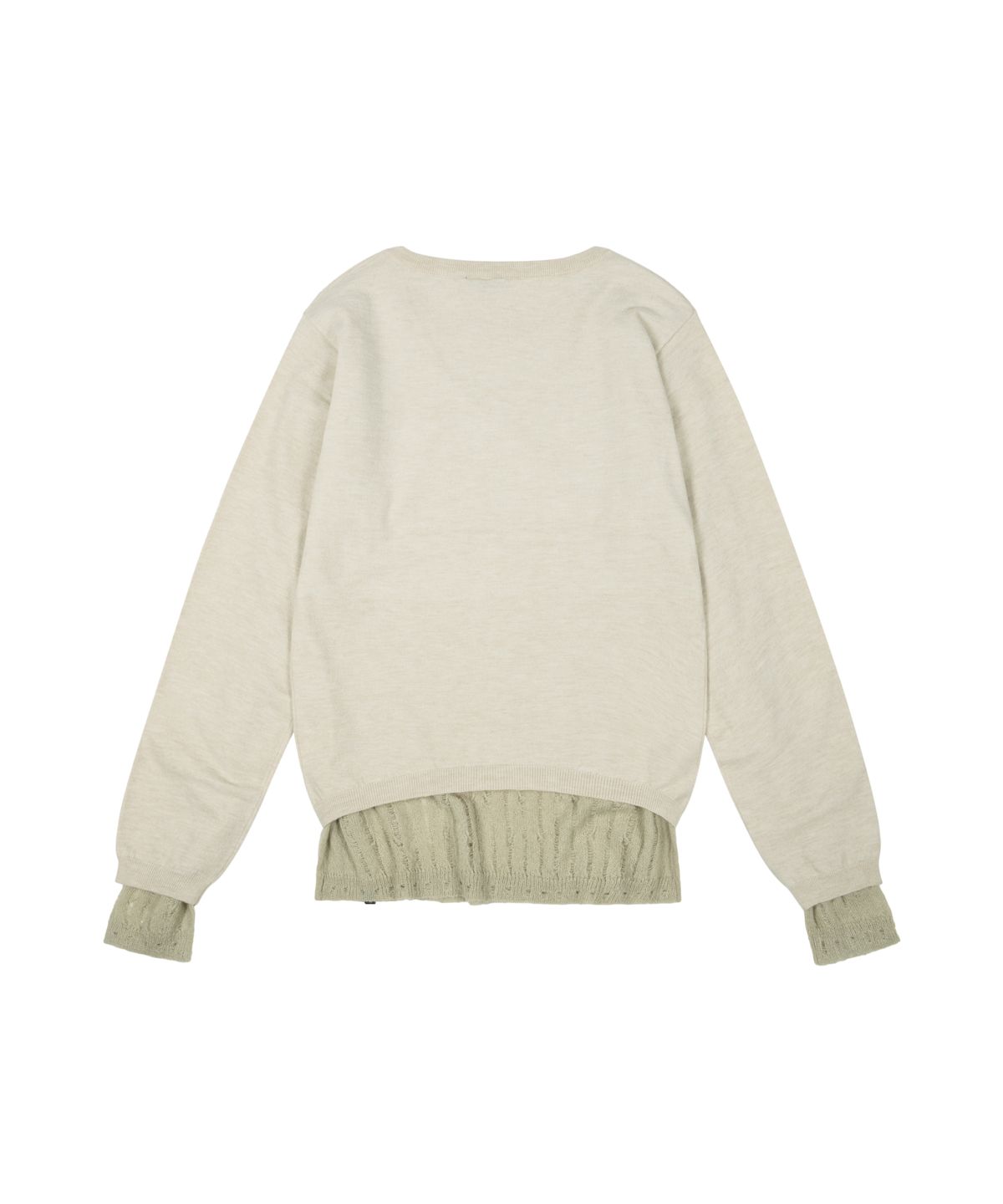 아캄(AAKAM) Layered V-Neck Knit (Ivory)