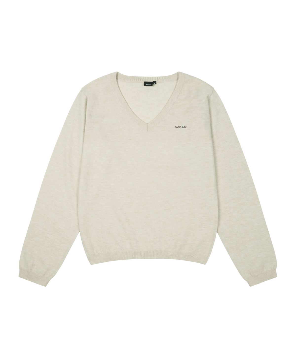 아캄(AAKAM) Layered V-Neck Knit (Ivory)