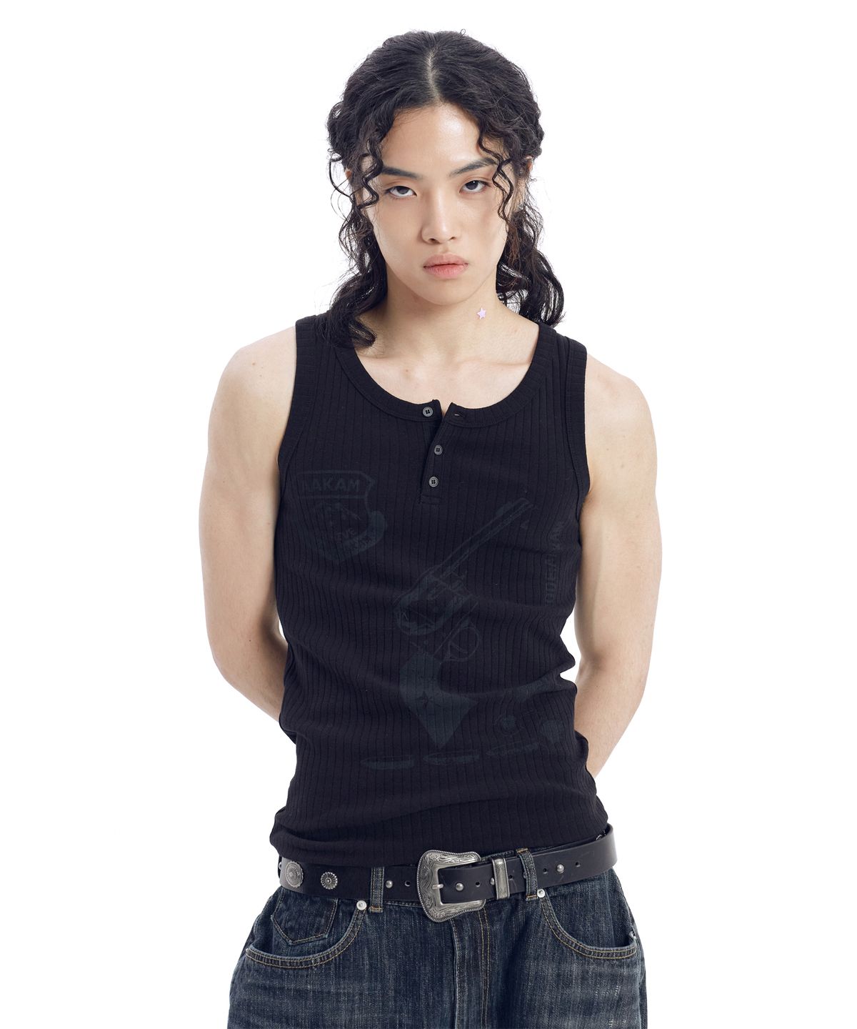 아캄(AAKAM) Pistol Sleeveless (Black)