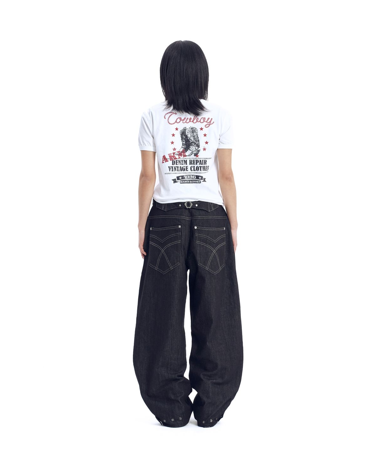 아캄(AAKAM) Boots Ringer Top (White)