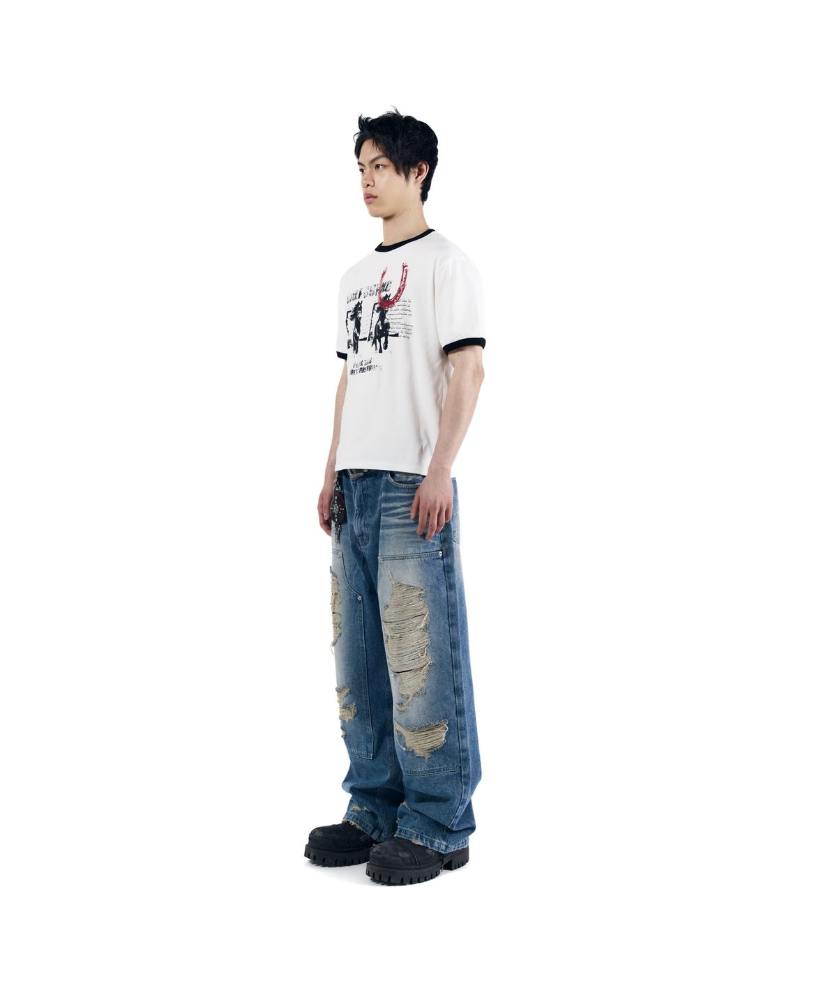 아캄(AAKAM) Horseshoe Ringer Top (White)