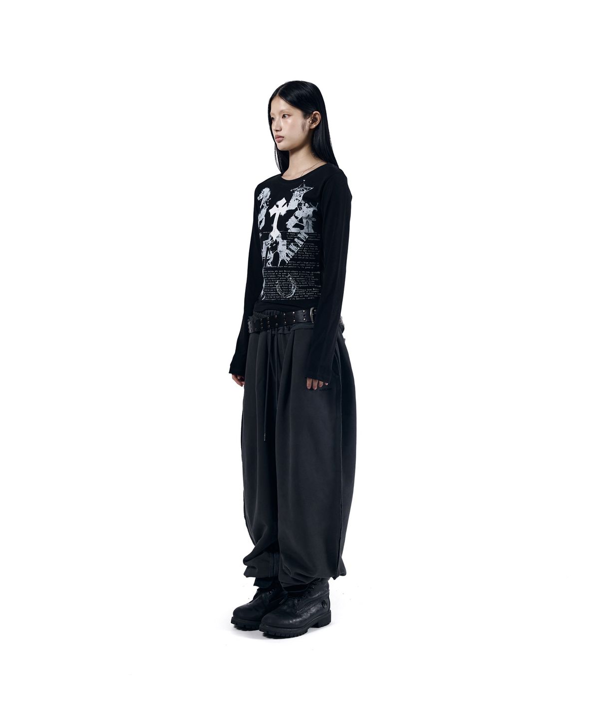 아캄(AAKAM) Cross Paper Long Sleeve (Black)