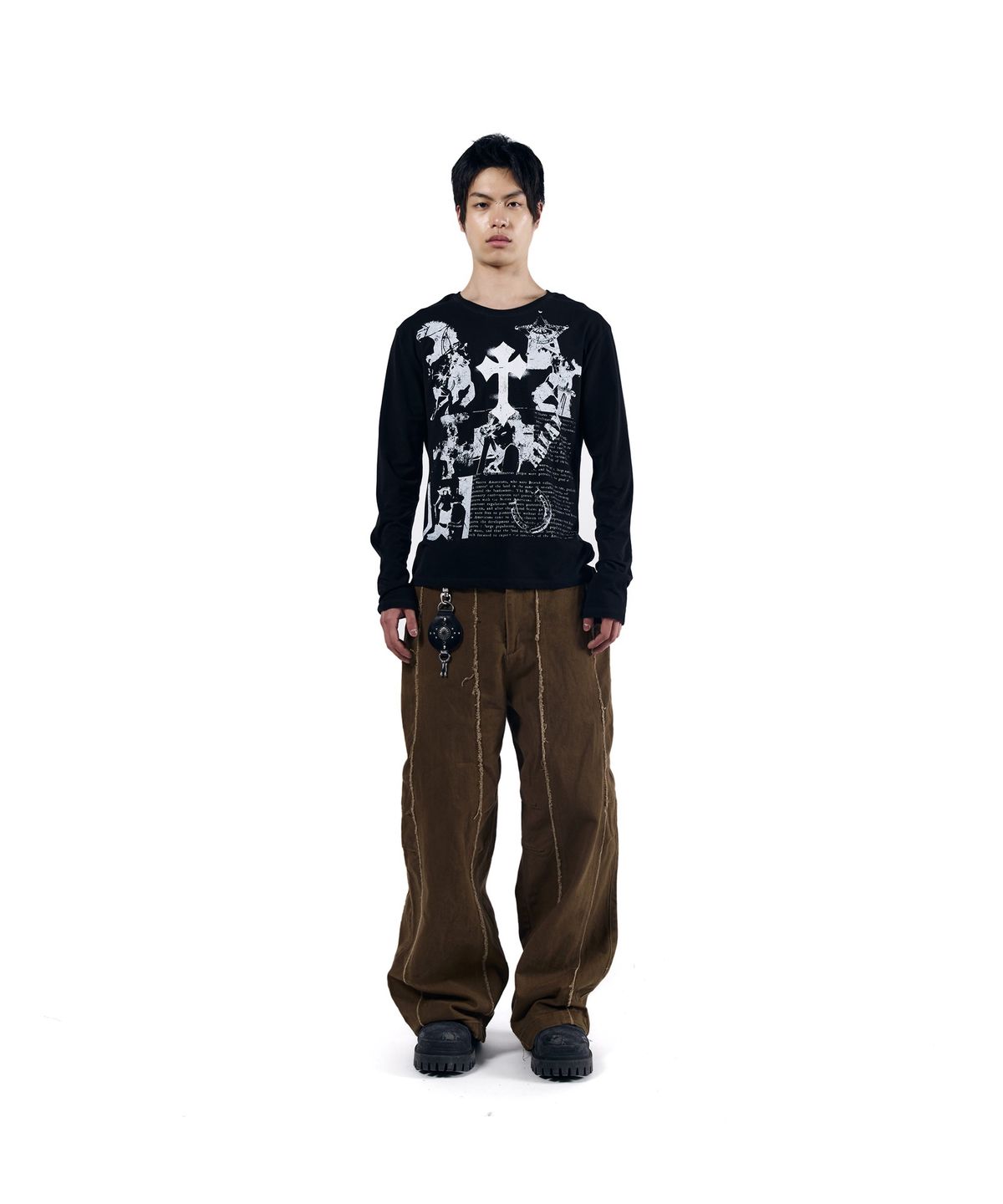 아캄(AAKAM) Cross Paper Long Sleeve (Black)