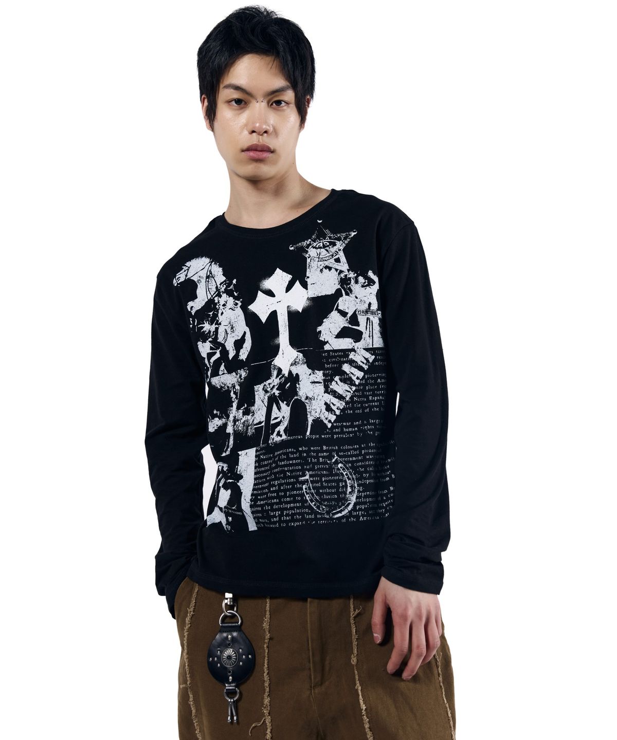 아캄(AAKAM) Cross Paper Long Sleeve (Black)