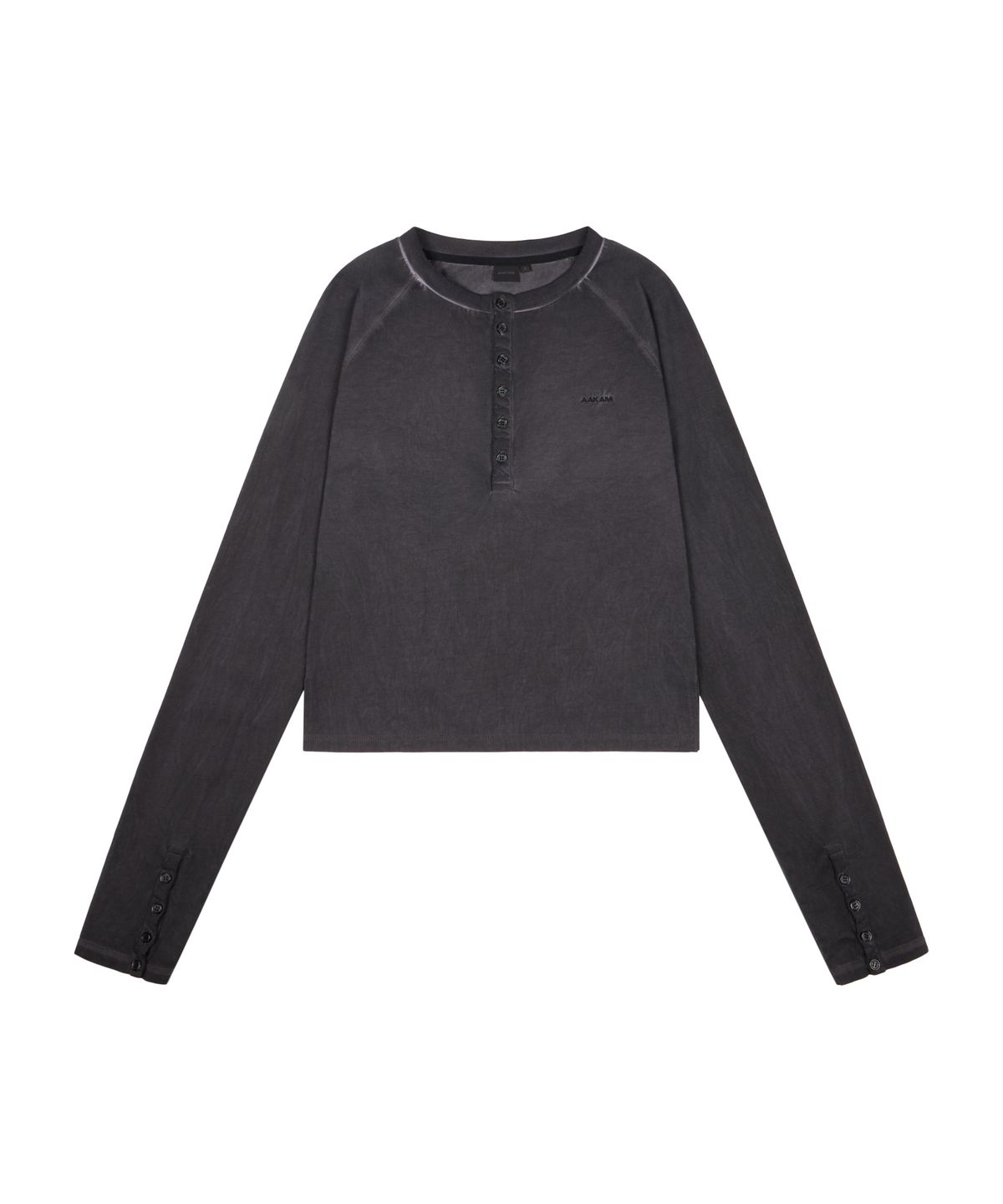 아캄(AAKAM) Dust Henry Neck Long Sleeve (Black)