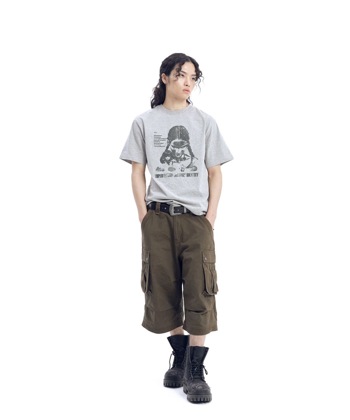 아캄(AAKAM) Annie Half Top (Gray)