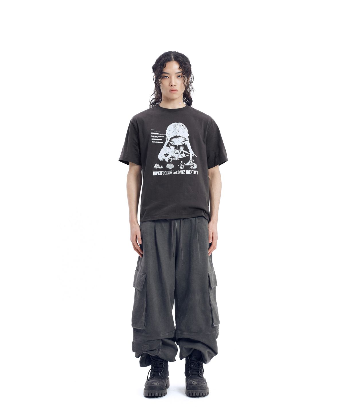 아캄(AAKAM) Annie Half Top (Dark Gray)