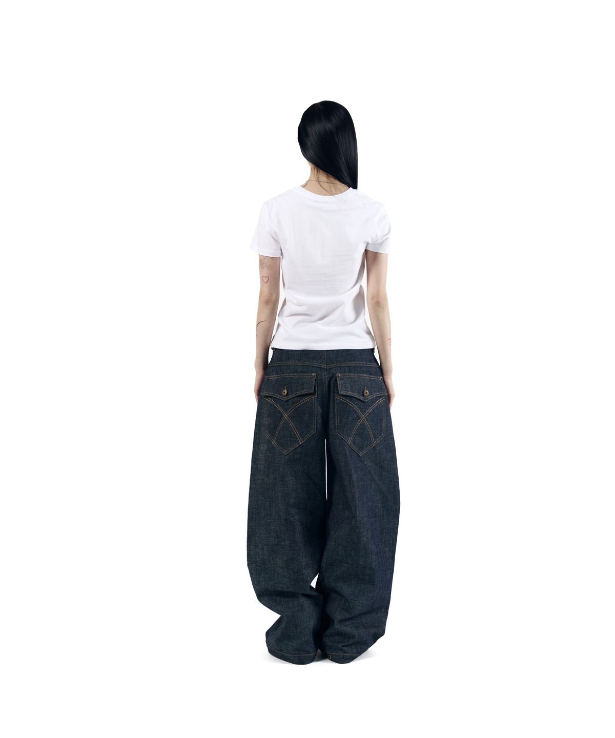 아캄(AAKAM) Western Horse Half Top (White)