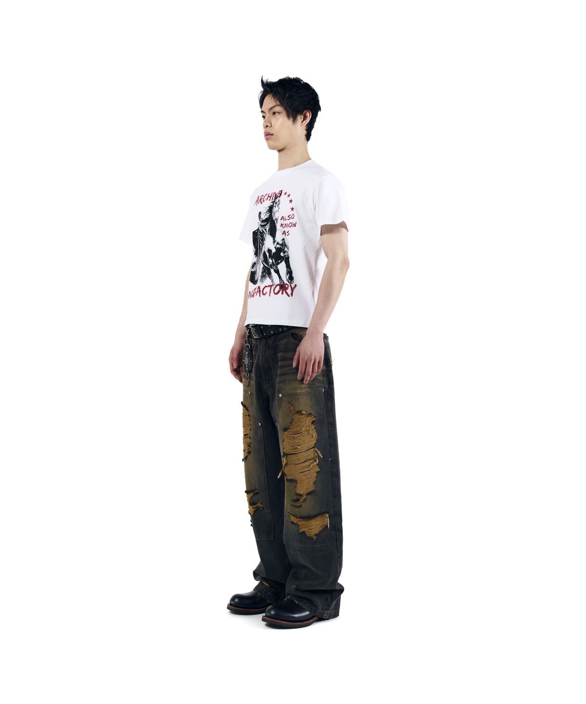 아캄(AAKAM) Western Horse Half Top (White)